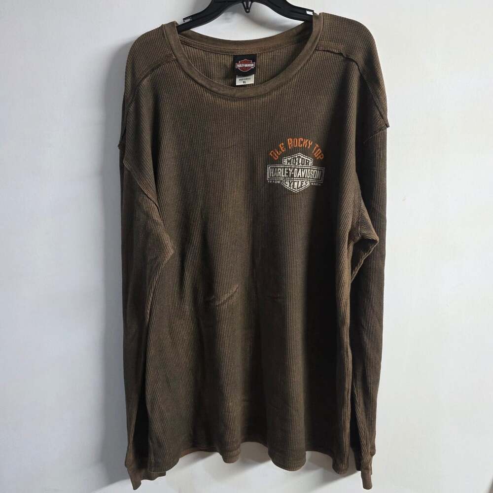 Harley Davidson Pigeon Forge TN Long Sleeve Thermal Waffle Knit Shirt XL 2017
